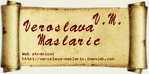 Veroslava Maslarić vizit kartica